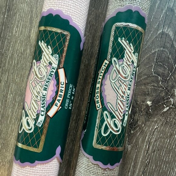 Set of 2 Charles Craft Classic Reserve 15" X 18" Aida Cloth/Pure Irish Linen - Picture 2 of 4